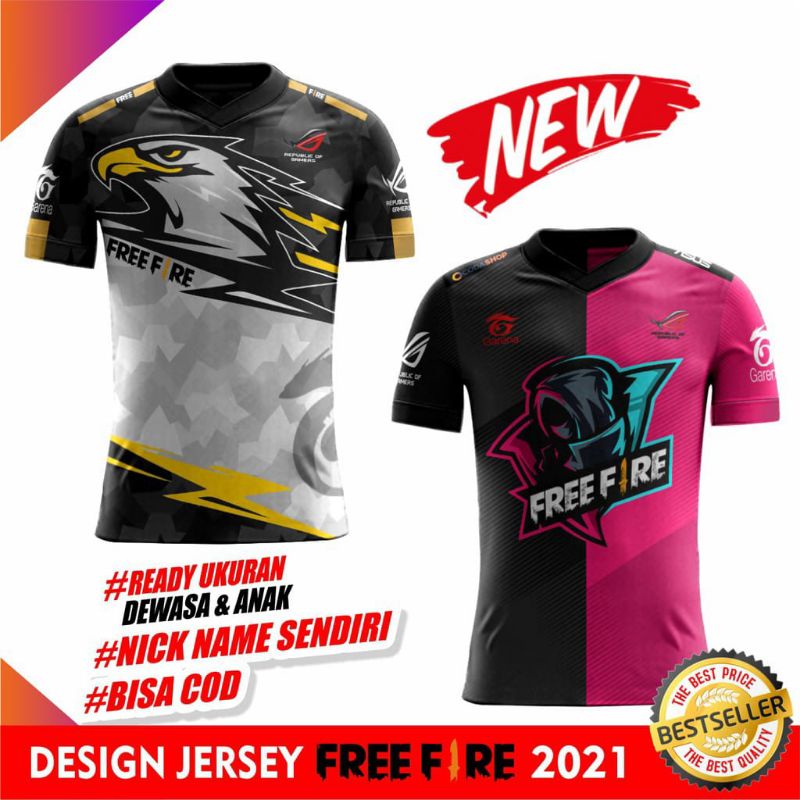 JERSEY BAJU GAMING FF FREE FIRE ANAK & DEWASA