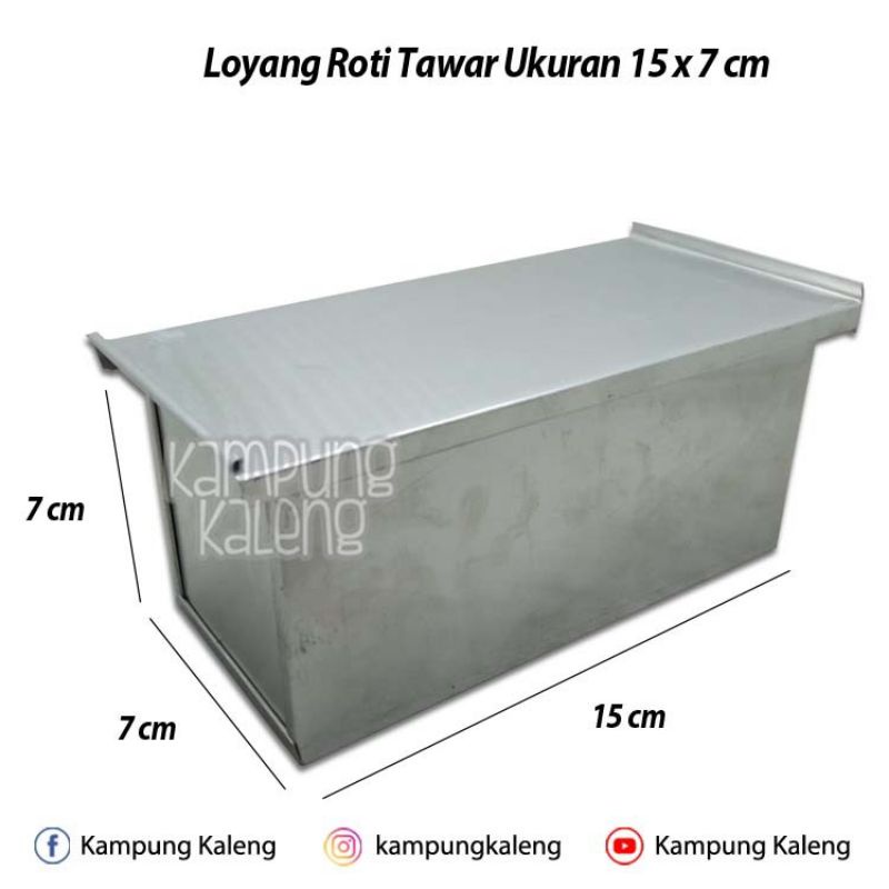 Loyang roti tawar tutup 15 x 7 cm