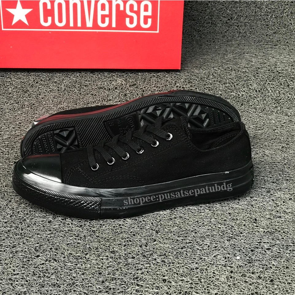 SEPATU CONVERSE 70S LOW CT ALL STAR FULL BLACK