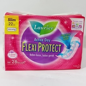 Laurier Flexi protect Day NonWing / wing 22cm isi 28 buah pembalut wanita (no.26)