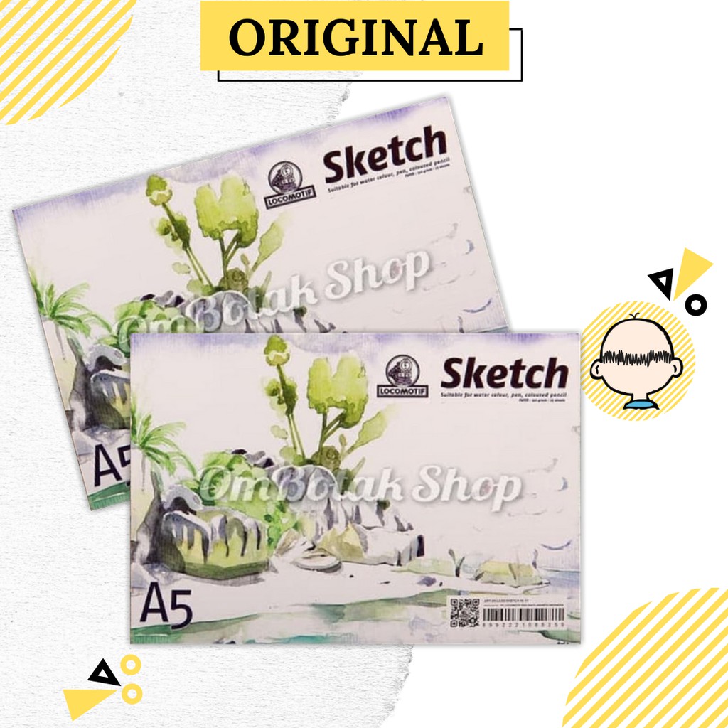 

NazlaStore Buku Gambar & Sketsa A5 25 lembar utk Cat Air Pensil Pen Sketch Book