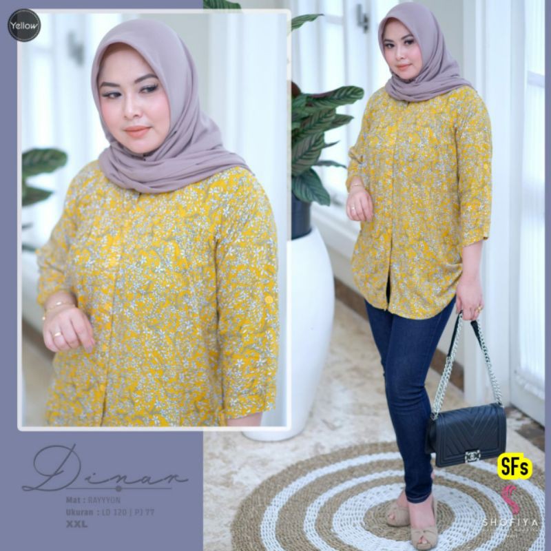 BLOUSE WANITA JUMBO DINAR BLOUSE
