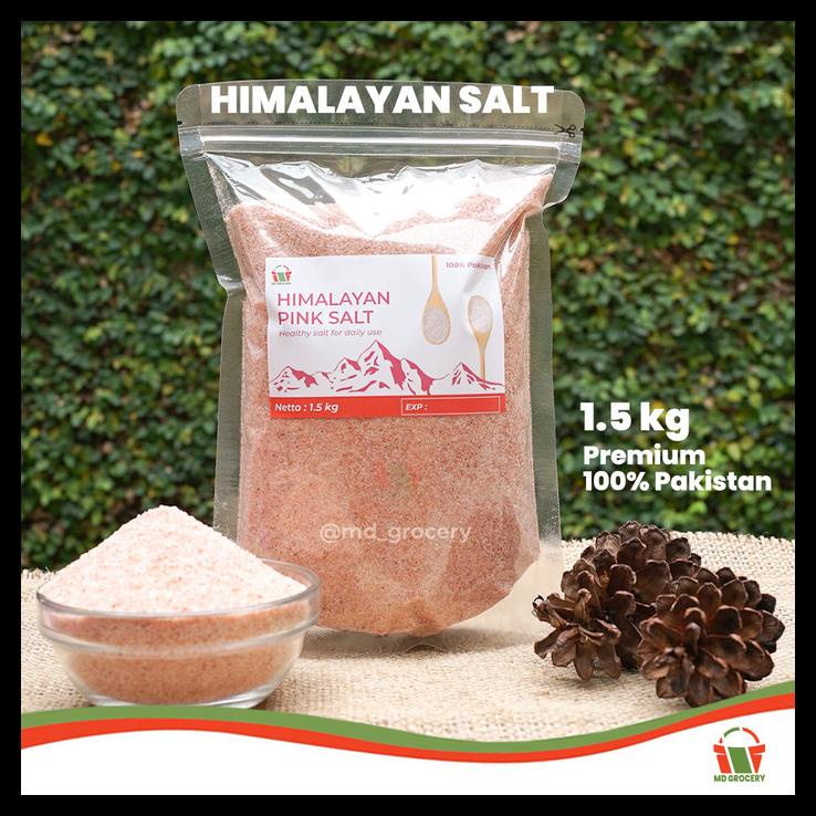 

TERBARUU!! Garam Himalaya 1.5 Kg | Original Natural Pink Salt Premium Himalayan S TERLARIS