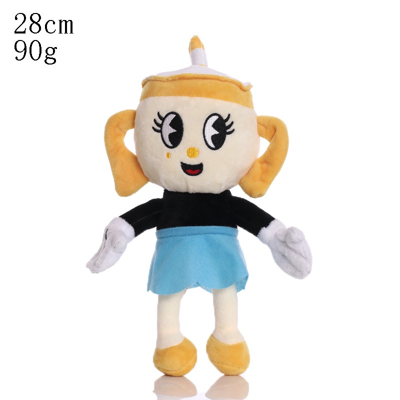 1pc Boneka Plush Karakter Game Cuphead Mugman Ms. Chalice Cuphead Bahan Lembut Untuk Hadiah Ulang Tahun