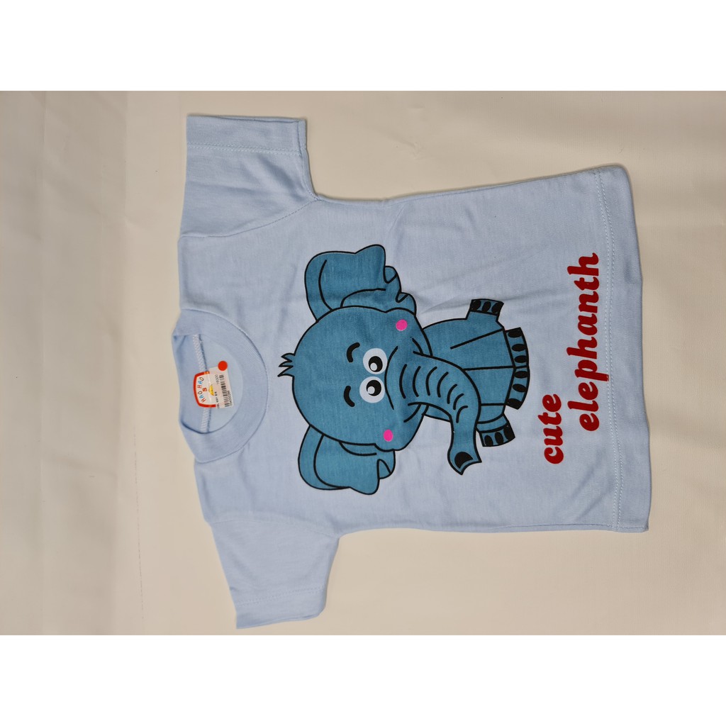 Baju Kaos Oblong Bayi 6-12 bulan Gambar Hewan