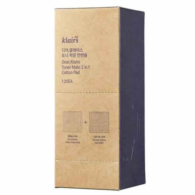 Klairs Toner mate 2 in 1 Cotton Pad