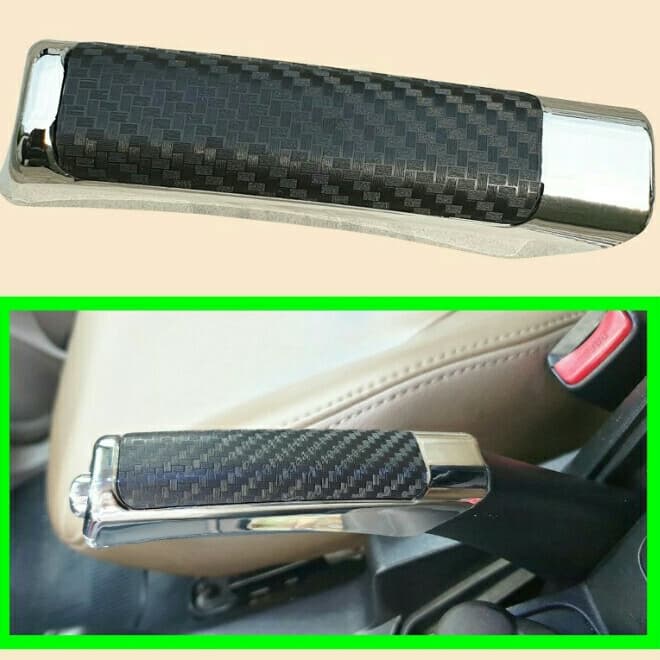 cover handbrake pegangan rem tangan MOBIL universal toyota honda daihatsu Suzuki Mitsubishi Nissan isuzu mazda carbon tempel