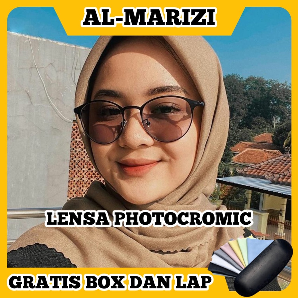 KACAMATA GRATIS LENSA PHOTOCROMIC BLUERAY KODE 1920 OVAL TANGKAI BESAI TITANIUM WANITA/PRIA