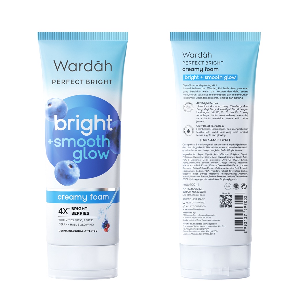 Wardah Perfect Bright Creamy Foam 50ml | 100ml