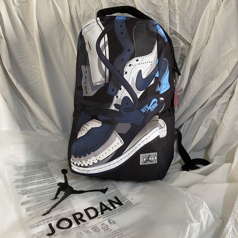 TAS RANSEL/BAGPACK AIR JORDAN GRAFITTI BLUE/TAS SEKOLAH/TAS KULIAH