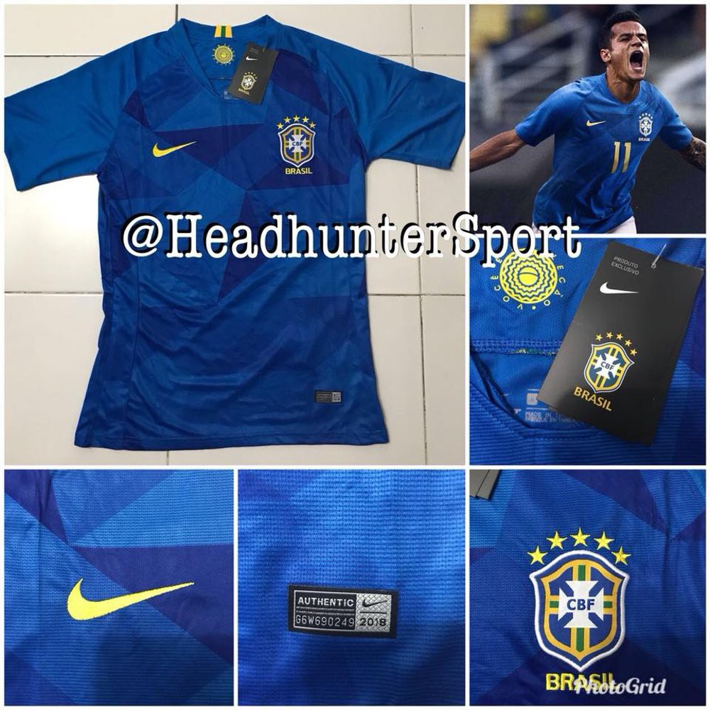 JERSEY BRAZIL AWAY WORLD CUP 2018 OFFICIAL GRADE ORI Bagus