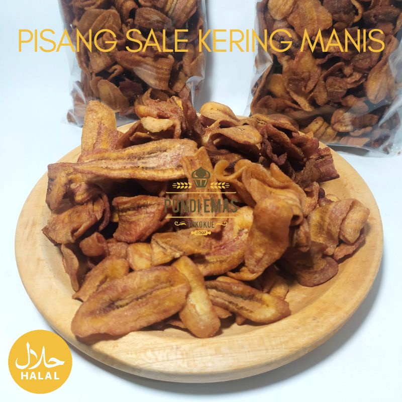 Pisang Sale Kering Coklat Manis 250Gr / Keripik Pisang Sale