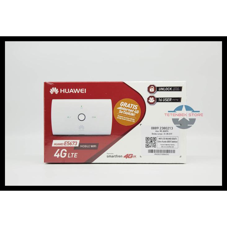 gcg5 modem mifi wifi router 4g unlock huawei e5673 free smartfren 45gb 1thn uy21