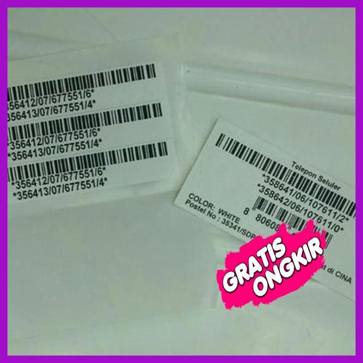 

STICKER IMEI