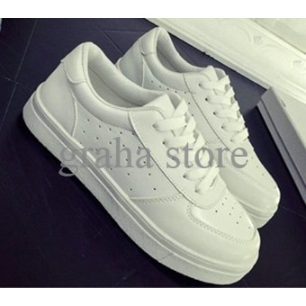 Sepatu Kets Wanita Putih Solid |Replika Adidas putih