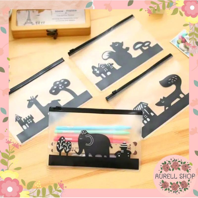 

[ COD ] Tempat pensil Transparan / Tempat pensil zipper / Tempat pensil Animal / Tempat pensil lucu