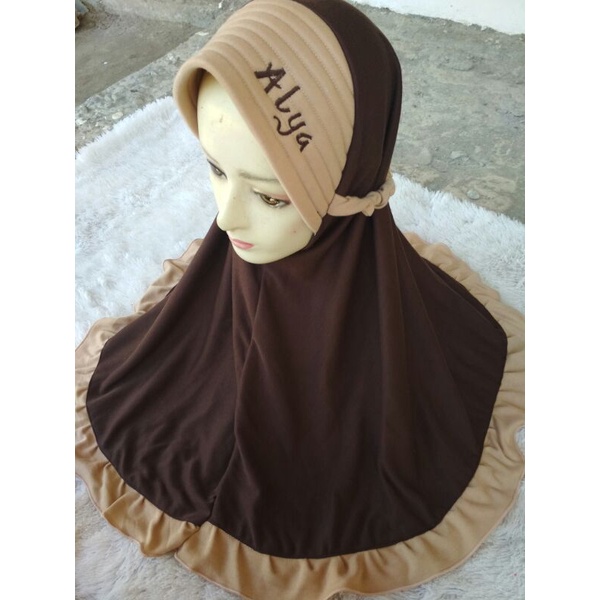 jilbab sekolah //SD/PRAMUKA//BORDIR NAMA