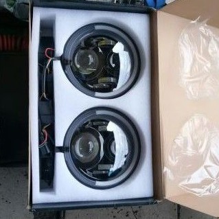 headlamp 7inch bulat led model JW Speaker