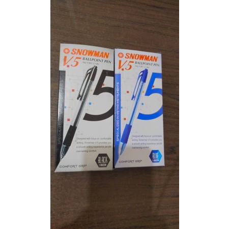 

Snowman V.5 Ballpoint Pen warna hitam dan biru