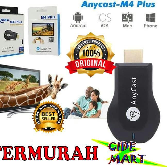 ET [ORIGINAL] ANYCAST M4 PLUS WIRELESS CHROMECAST HDMI DONGLE WIFI  / ANYCAST M2 / DONGLE M4 ｀ ❈ ☤.