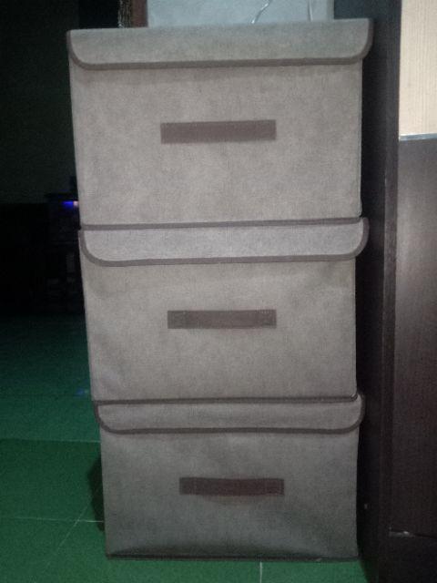 2 In 1 Colour Storage Box (1pc Dpt 2box) Kotak Penyimpanan Pakaian, Aksesoris Dll