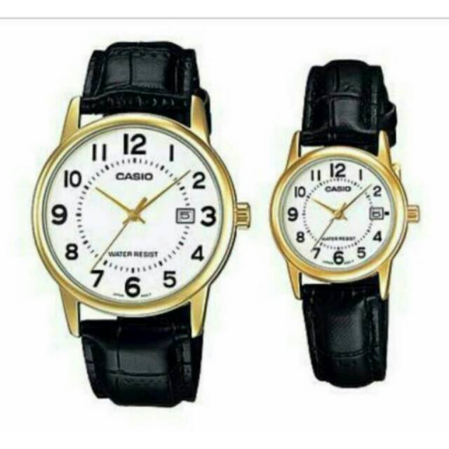 JAM TANGAN COUPLE CASIO KULIT ORIGINAL GARANSI INTERNASIONAL SIMPLE TAHAN AIR ELEGANT...