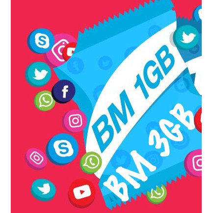 Voucher data Tri BM1.5 dan BM3, 1GB + Bonus 500MB / BM 1