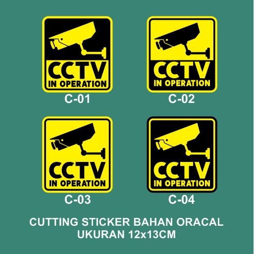 

Cutting Sticker CCTV IN OPERATION 12x13CM Oracal Ada 4 Pilihan desain
