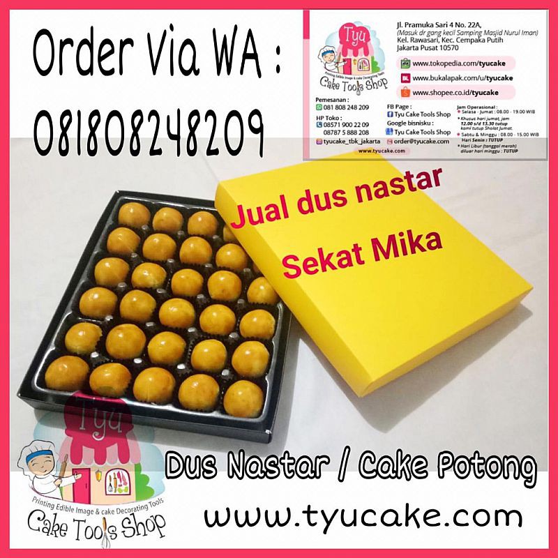 

KUNING-21,6x18,3x2,6CM-Dus Nastar/Cake Potong