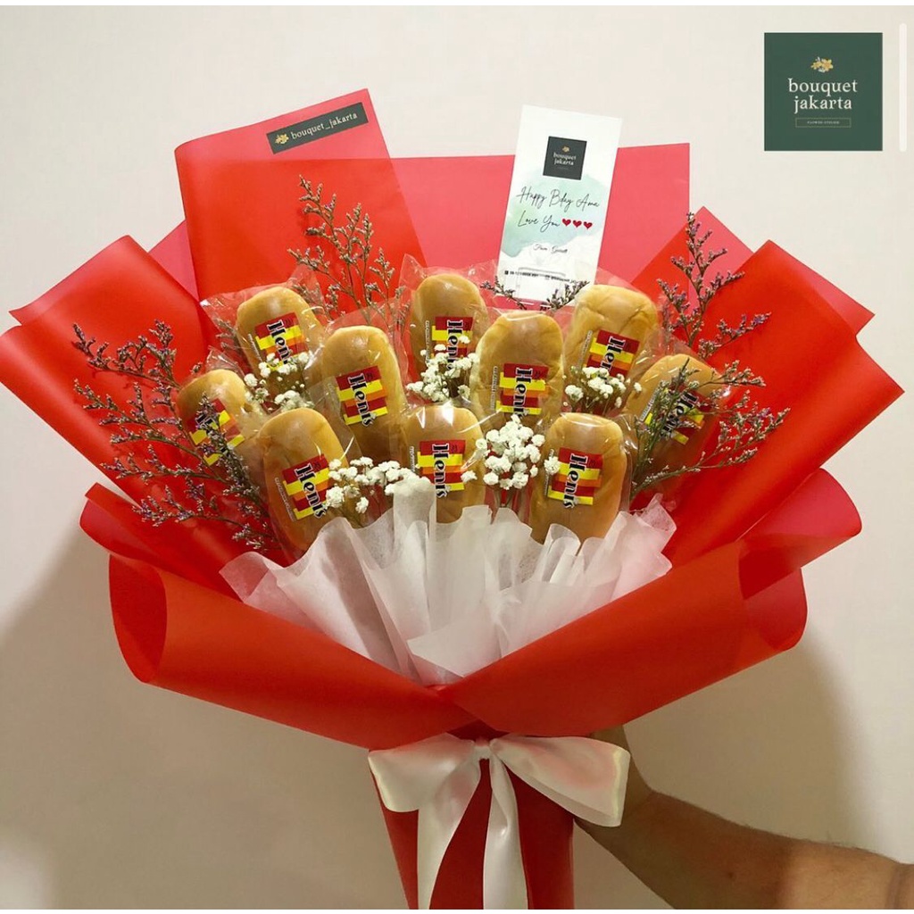 

BOUQUET ROTI HENIS | BOUQUET SNACK ROTI HENIS | BUKET SNACK | BUKET ROTI HENIS