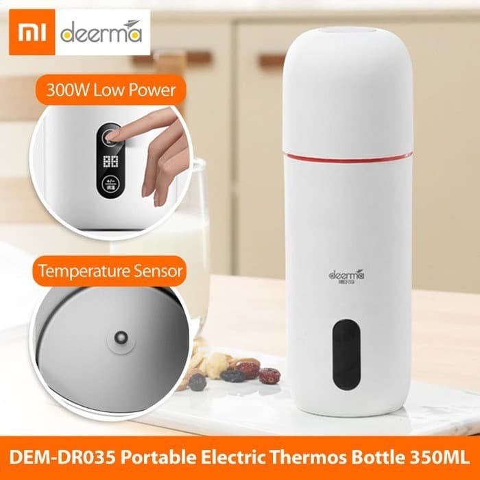 Xiaomi Deerma Electric Portable Thermos Bottle Cup Dem-DR035