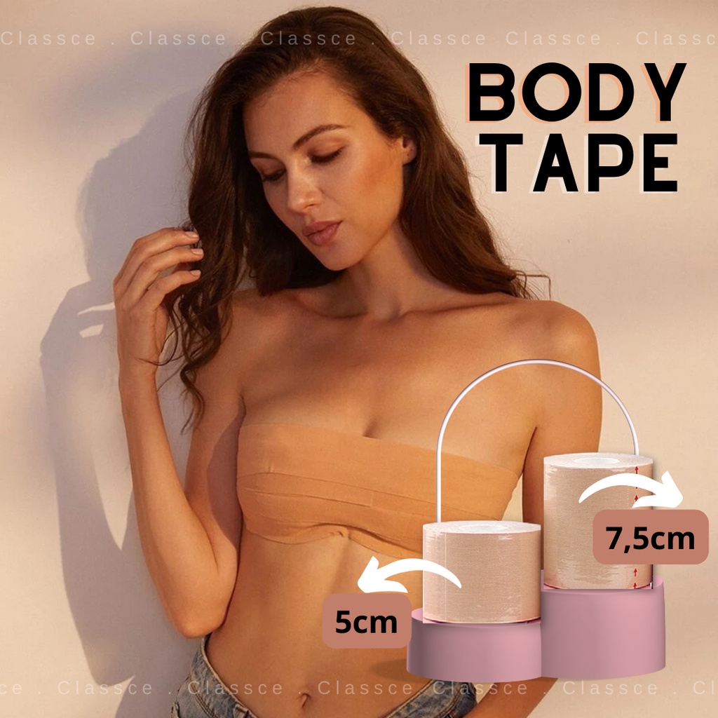 Classce Body Tape 5cm & 7cm- Boob Tape - Bra Tape - Bra kit Solatip - Fashion Tape
