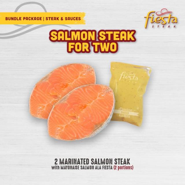 

Fiesta Steak Marinated Salmon Steak with Mayonaise - Ikan Salmon Frozen