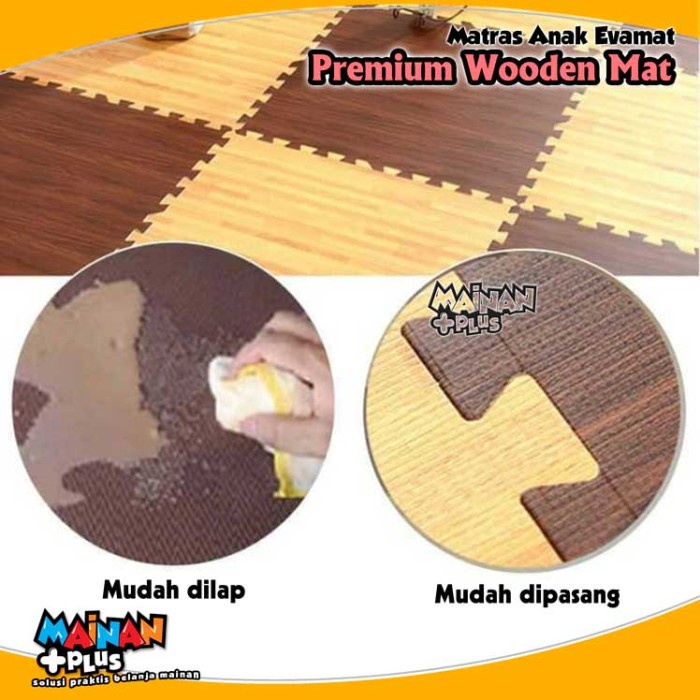 Star Matras Anak Premium Karpet Puzzle Wooden Busa Eva Mat Kayu Promo