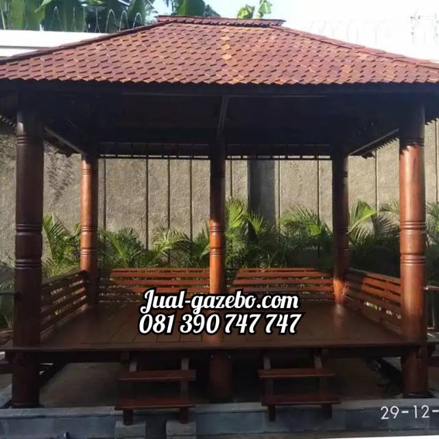 Gazebo Kayu Kelapa 3 x 2m