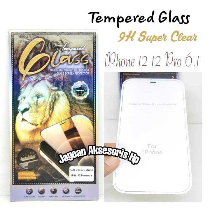 Curved FULL CLEAR 9H iPhone 12 12 Pro 6.1 inch Tempered Glass Premium Super Glass Clear Full Screen