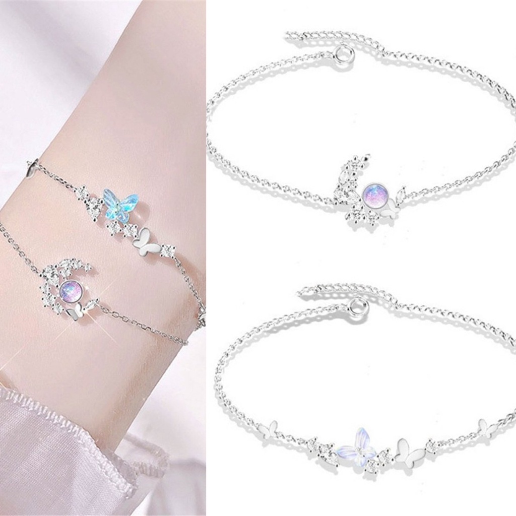 Meet Butterfly Gelang Tangan Wanita Desain Kupu-Kupu Bulan Sabit