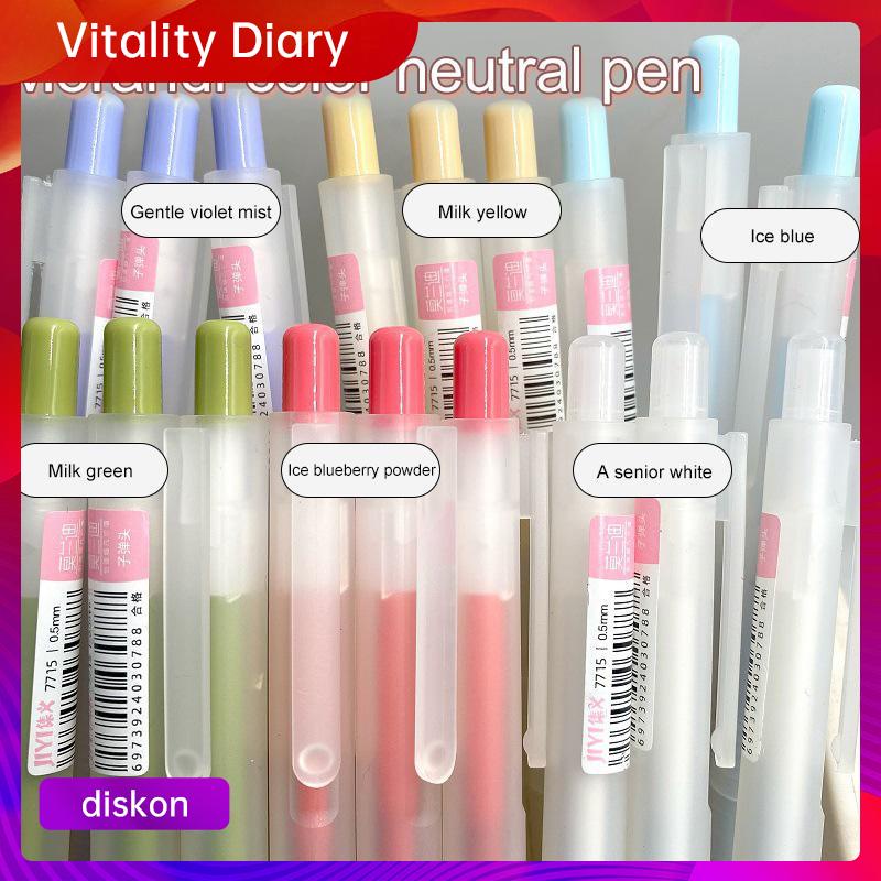 

【COD❤️】Pena Air Tipe Dorong Buram Transparan 0.5mm Pena Karbon Peluru Pena Gel Mahasiswa Kreatif VDY