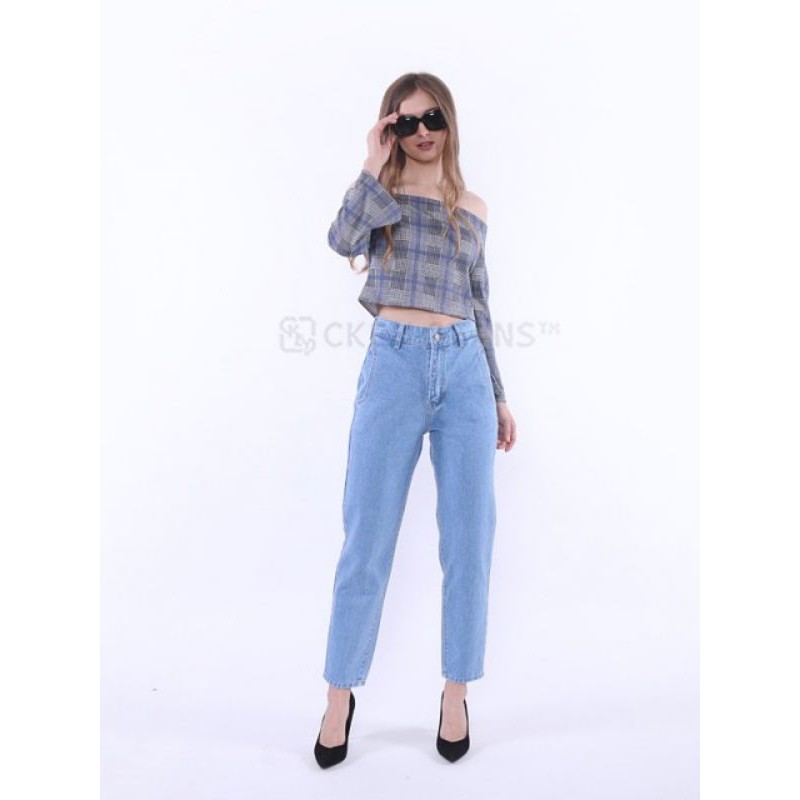 CKEY JEANS Basic Aqua Boyfriend Jeans