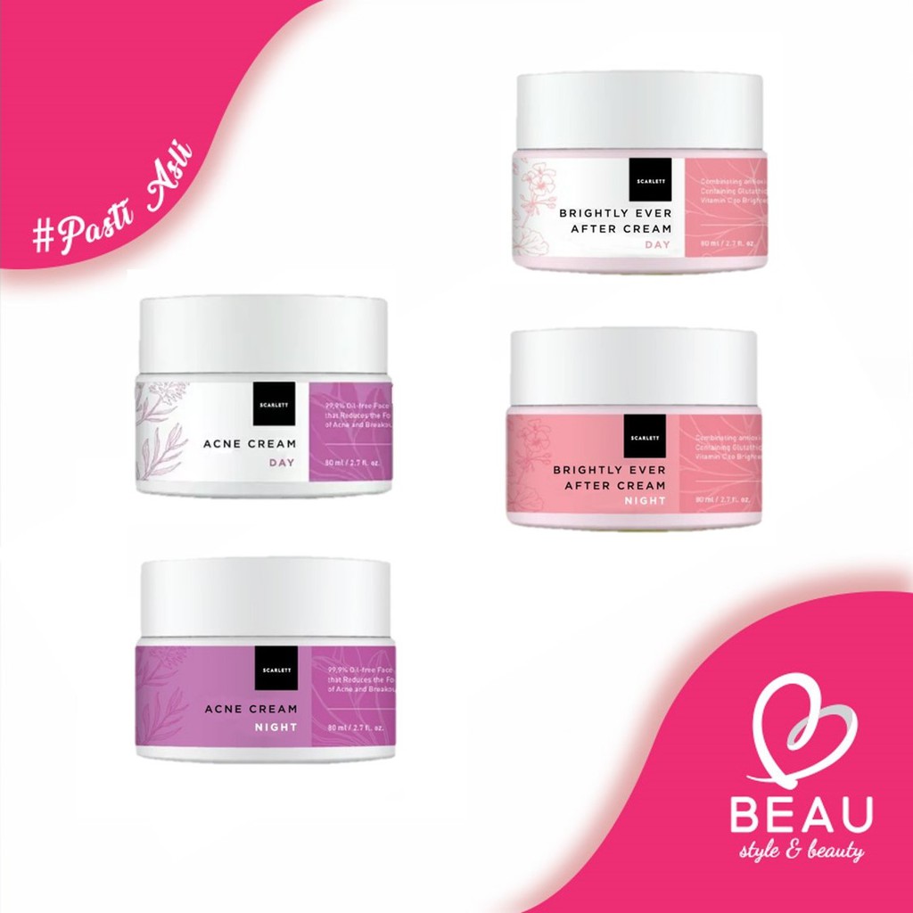 Scarlett Whitening Brightly / Acne Ever After Day & Night  