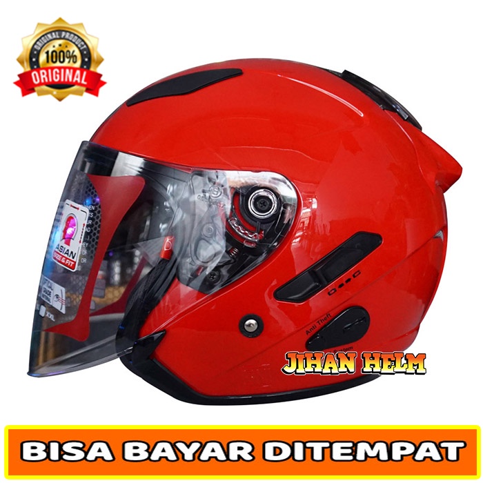 HELM KYT HALF FACE ORIGINAL / HELM KYT GALAXY FLAT R MERAH ORIGINAL SNI TERMURAH