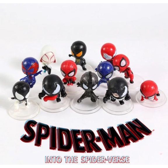 Figure Spiderman, spiderman action figure chibi, spiderman into the spiderverse, spiderman chibi, sp