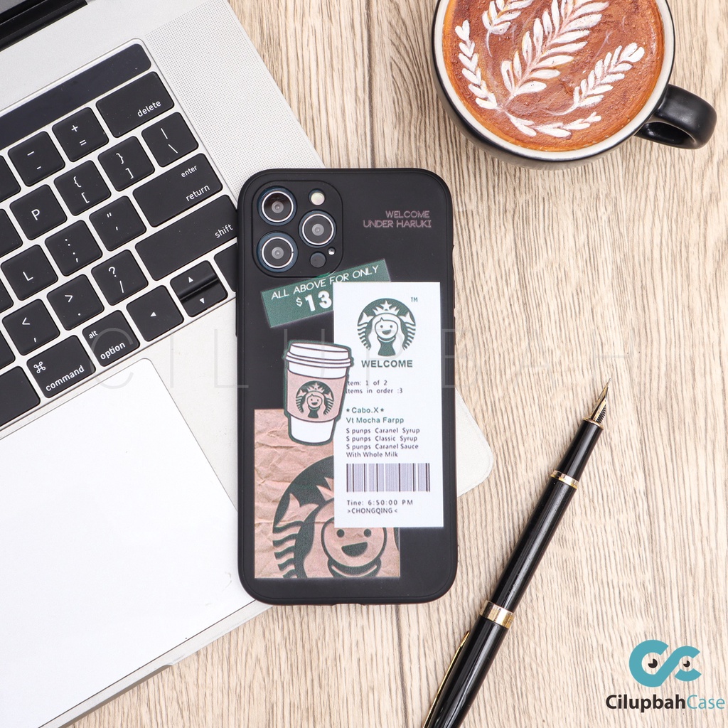 Soft Case Oppo A1K A3S A5S A15 A37 A71 A33 A5 A31 4F Casing Silicone Square Edge Starbucks Black