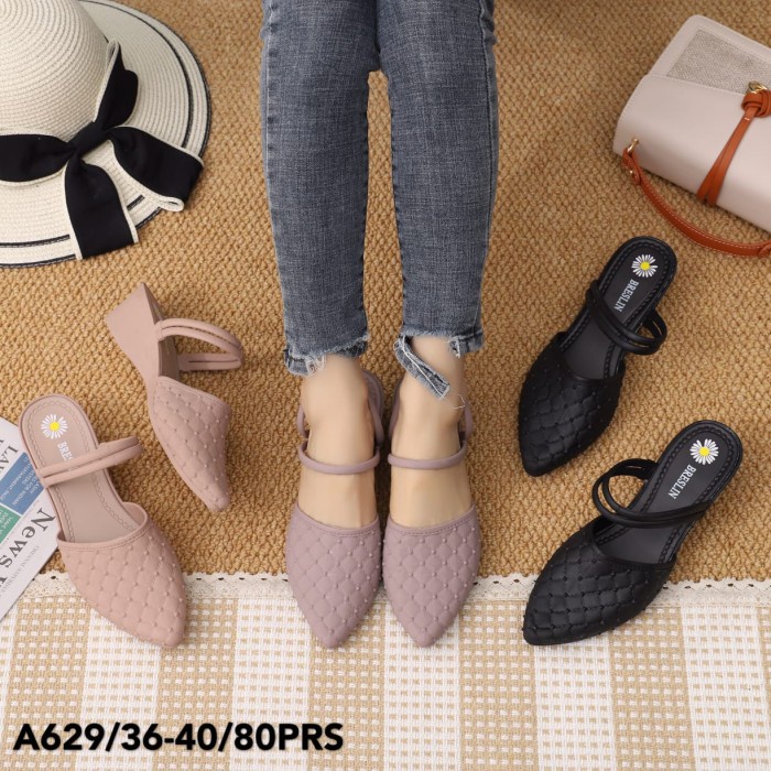 SANDAL WANITA IMPORT DUARTE, BRESLIN JELLY SHOES A629 - 36