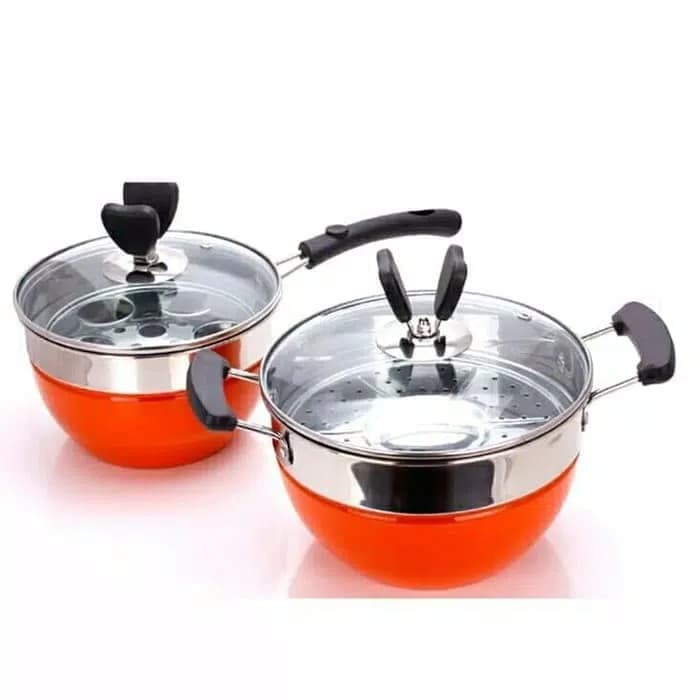 KSMART BUTTERFLY panci set steamer 6pc serbaguna 5129 /panci kukus