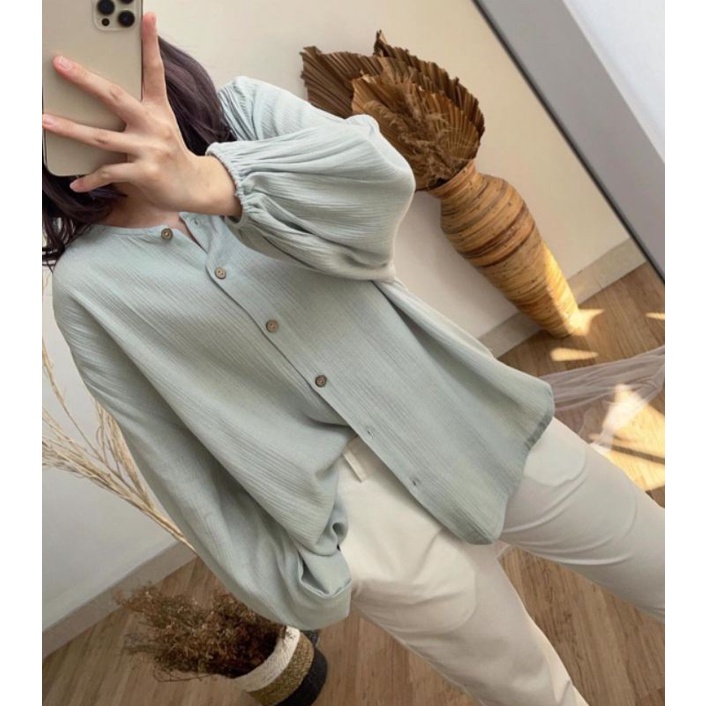 ELSA LONGSHIRT / KEMEJA CEWEK / KEMEJA OVERSIZE / OUTFIT CEWE / HIJAB OUTFIT
