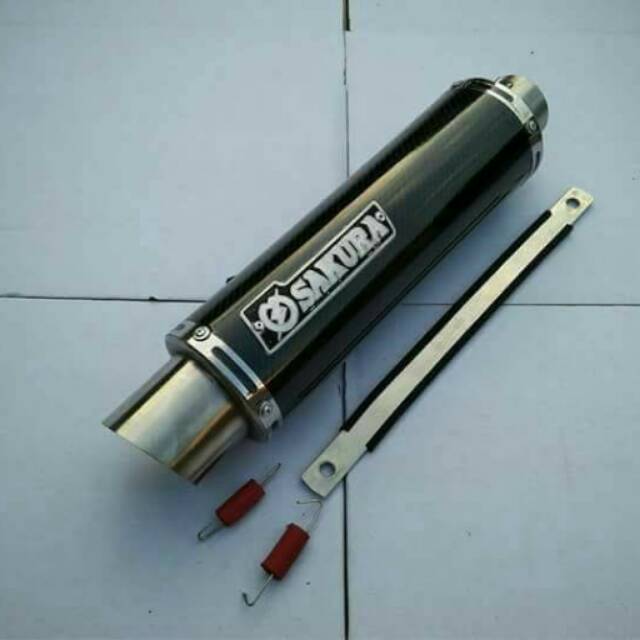 silincer Knalpot racing sakura karbon for ninja250 cbr250 mt25 r25 vixion cb150 Tiger r15 cbr150 sat