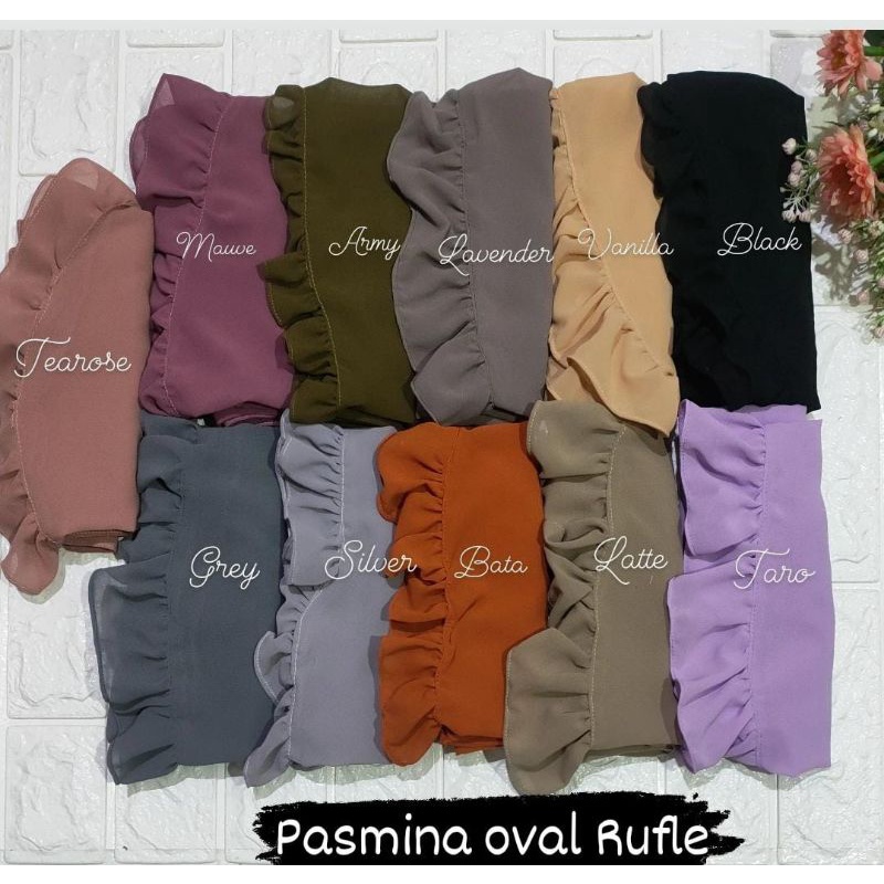 Pasmina oval rempel kekinian ..new produk