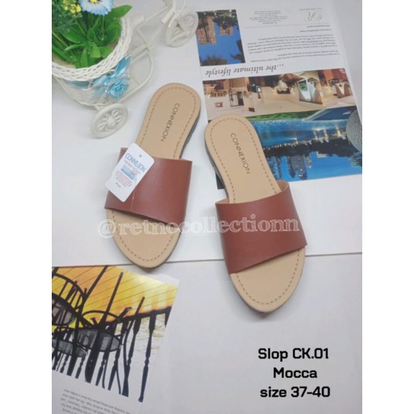 sandal wanita terbaru/slop sandal conexion/CK.01