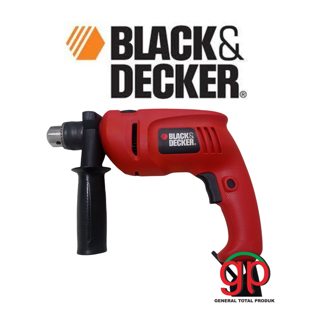 BLACK & DECKER KR 600RE MESIN BOR TEMBOK 13MM IMPACT DRILL KR600E (BISA BOLAK BALIK)